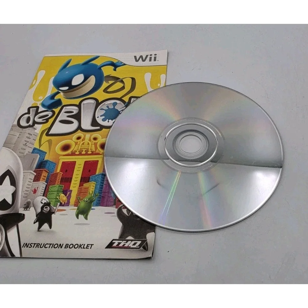 Nintendo Wii de Blob Game and Manual Only THQ 2007 Action Adventure E Rating